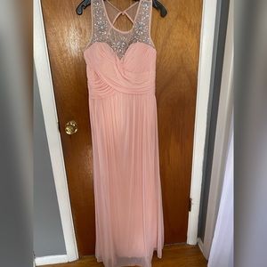 Light Pink Flowy Prom Dress
